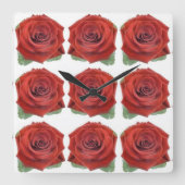 Klassieke stijlen Florals Vierkante Klok (Voorkant)