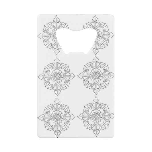 Klassieke stijlen kleuren creditkaart flessenopener (Voorkant)