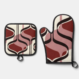 Klassieke stijlen kleuren ovenwant & pannenlap set