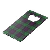 Klassieke stijlen Plaid Creditkaart Flessenopener (Voorkant Gekanteld)
