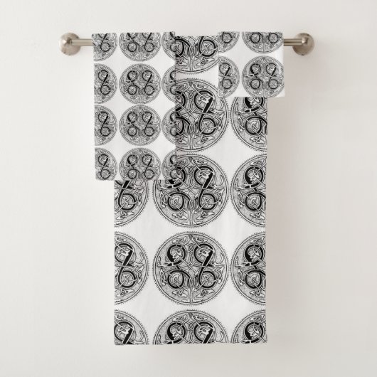 Klassieke stijlen scrollwork bad handdoek (Insitu)