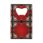Klassieke stijlen scrollwork creditkaart flessenopener (Voorkant)