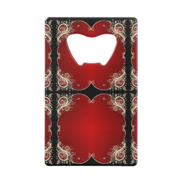 Klassieke stijlen scrollwork creditkaart flessenopener