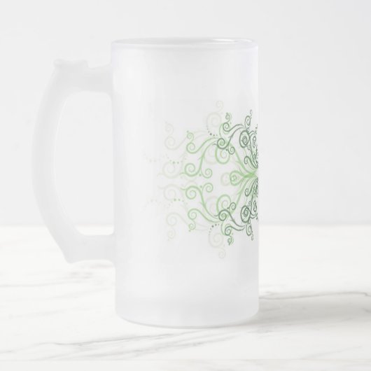 Klassieke stijlen scrollwork matglas bierpul (Links)