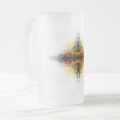 Klassieke stijlen scrollwork matglas bierpul (Voorkant links)