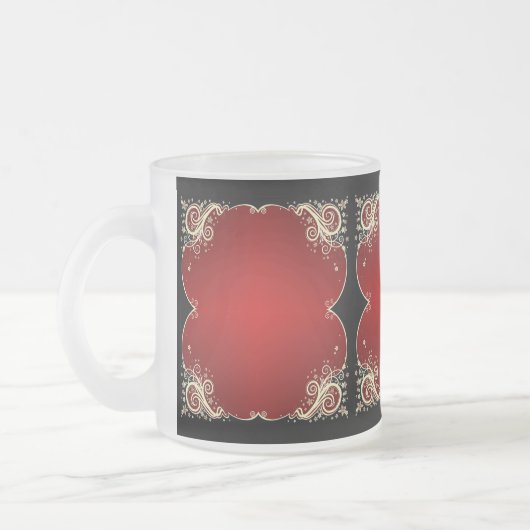 Klassieke stijlen scrollwork matglas koffiemok (Links)