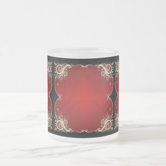 Klassieke stijlen scrollwork matglas koffiemok (Center)