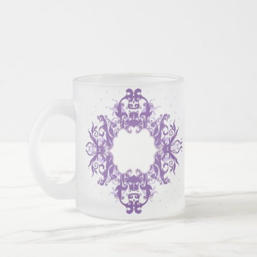 Klassieke stijlen scrollwork matglas koffiemok (Links)