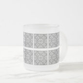 Klassieke stijlen scrollwork matglas koffiemok (Voorkant rechts)