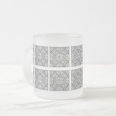 Klassieke stijlen scrollwork matglas koffiemok (Voorkant links)