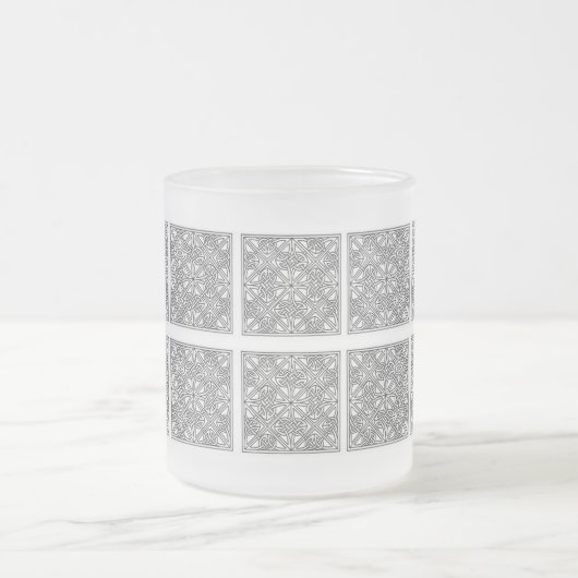 Klassieke stijlen scrollwork matglas koffiemok (Center)