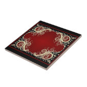 Klassieke stijlen scrollwork tegeltje (Zijkant)