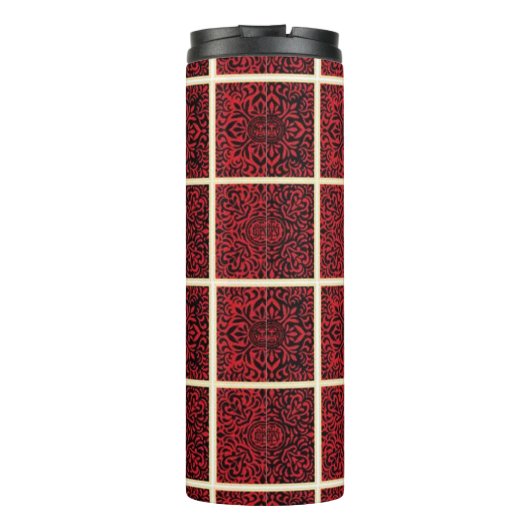 Klassieke stijlen scrollwork thermosbeker (Achterkant)