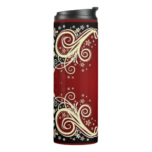 Klassieke stijlen scrollwork thermosbeker (Gedraaid links)