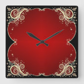 Klassieke stijlen scrollwork vierkante klok (Voorkant)