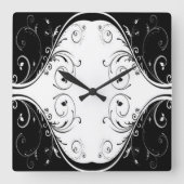 Klassieke stijlen scrollwork vierkante klok (Voorkant)