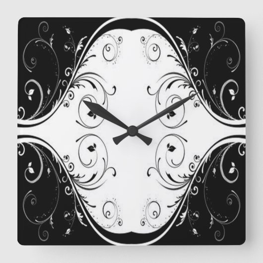 Klassieke stijlen scrollwork vierkante klok (Voorkant)