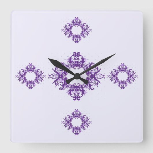 Klassieke stijlen scrollwork vierkante klok (Voorkant)