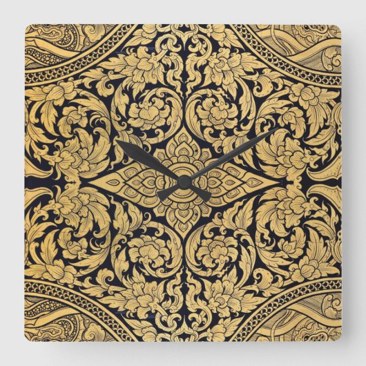 Klassieke stijlen scrollwork vierkante klok (Voorkant)
