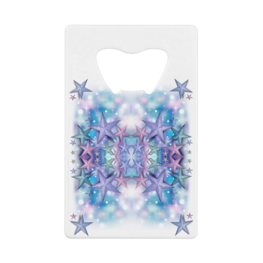 Klassieke Stijlen Sterren Creditkaart Flessenopener (Voorkant)