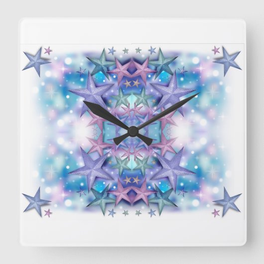 Klassieke Stijlen Sterren Vierkante Klok (Voorkant)