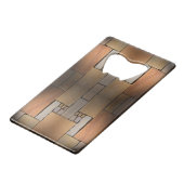 Klassieke stijlen texturen creditkaart flessenopener (Voorkant Gekanteld)