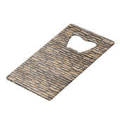 Klassieke stijlen texturen creditkaart flessenopener (Voorkant Gekanteld)