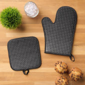 Klassieke stijlen texturen ovenwant & pannenlap set (Top down)