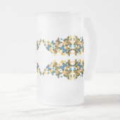 Klassieke stijlen vlinders matglas bierpul (Voorkant rechts)