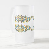 Klassieke stijlen vlinders matglas bierpul (Voorkant links)