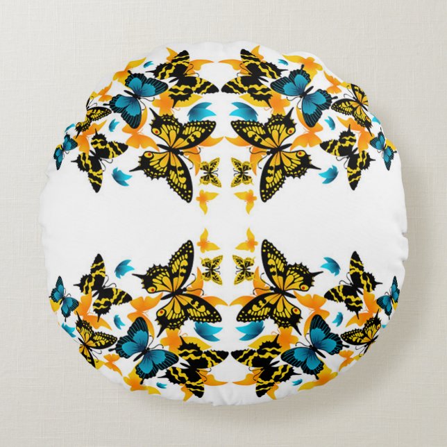 Klassieke stijlen vlinders rond kussen (Voorkant)
