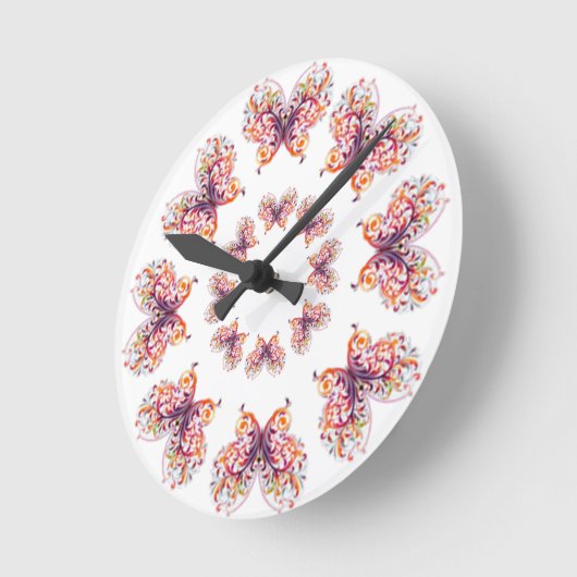 Klassieke stijlen vlinders ronde klok (Hoek)