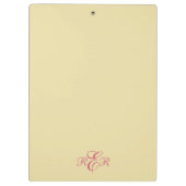 Klassieke stijlroze roze roze klembord (Achterkant)