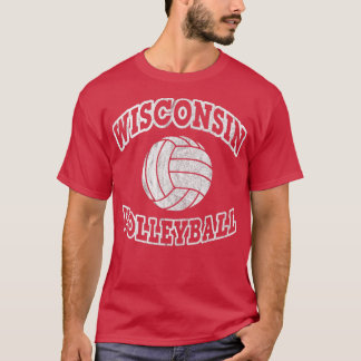 Klassieke stijlvervorming van Wisconsin Volleybal T-shirt