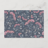 Klassieke stijlvolle grijze roze waterverf bruilof informatiekaartje (Achterkant)