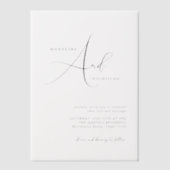 Klassieke Stijlvolle Script bruiloft Vellum Uitnodigingen (Voorkant)