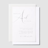 Klassieke Stijlvolle Script bruiloft Vellum Uitnodigingen (Offset)