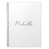 Klassieke stijlvolle script Voeg uw naam toe Notitieboek (Voorkant)