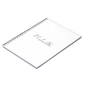 Klassieke stijlvolle scriptie Voeg uw naam toe Notitieboek (Linkerzijde)
