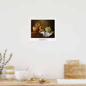 Klassieke stille levensduur met Persimons en verf  Poster (Keuken)