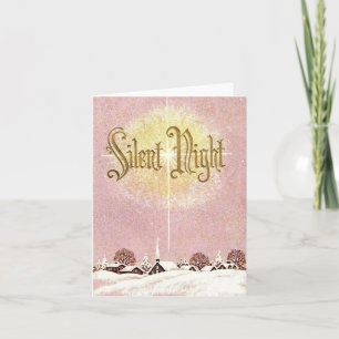 Klassieke Stille Nacht Kerstmis Kaart