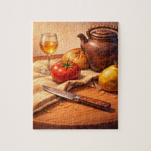 Klassieke Stilleven Kunst Puzzel (Verticaal)