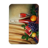 Klassieke stilstand met wijn- en fruitschilderinge magneet (Verticaal)