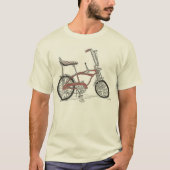 Klassieke, stingray banaanfiets met fiets t-shirt (Voorkant)