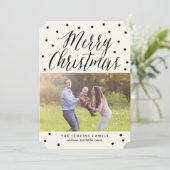 Klassieke Stippen kerstfeestdagen fotokaarten Feestdagenkaart (Staand voorkant)