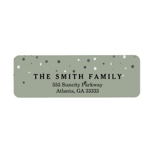 Klassieke Stippen Modern Etiket (Voorkant)