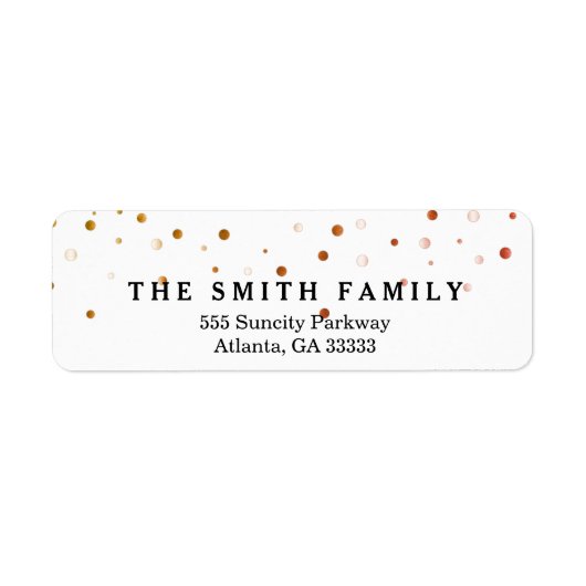 Klassieke Stippen Modern Etiket (Voorkant)