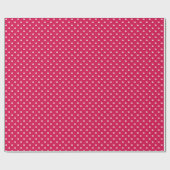Klassieke Stippen Wit - Framboos Rood Cadeaupapier (Vlak)