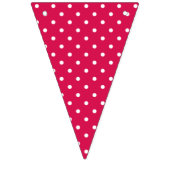 Klassieke Stippen Wit - Framboos Rood Vlaggetjes (Tweede vlag)