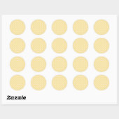 Klassieke Stippen Wit - Kanariegeel Ronde Sticker (Vel)